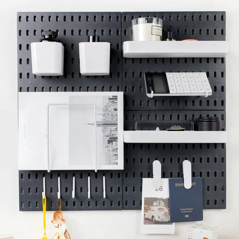 Pegboard Combinatieset – Organizator Ścienny | 22" x 22" | Regulowany & DIY | W zestawie akcesoria