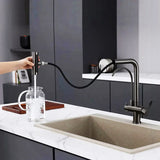 Mosiądz Kuchenny Kran z Filtrowanym Wylewem | Pojedyncza Gałka | Szlifowany