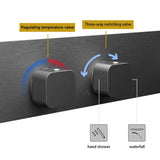 Elegancki Ścienny System Prysznicowy z Termostatycznym Zaworem i Półką – Komfort i Design w Jednym