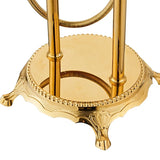 Klasyczny Złoty Kran Łazienkowy i Prysznicowy – Podwójna Gałka | Montaż Ścienny | Mosiądz | W zestawie węże