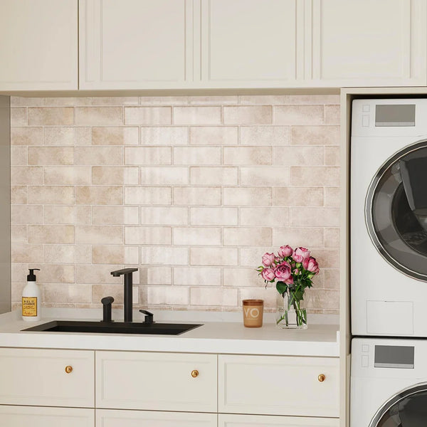 ABPP Beżowe Kamienne Płytki Podłogowe Tegelstickers