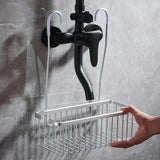 AquaOrdnung Wandablage Aluminium – Badezimmer Regal Metall | Platzsparender Mehrzweck Organizer | Schwarz Weiß Grau