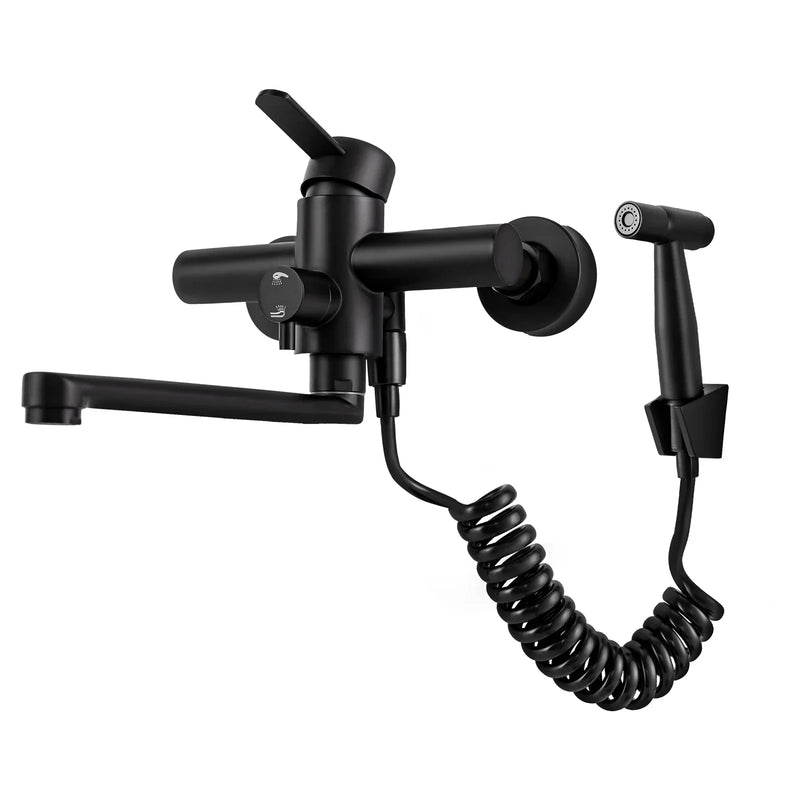 AquaFlex Kran ścienny z wylewką boczną – 360° Obrotu