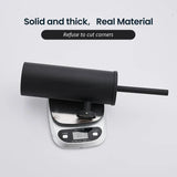 Toaletowy uchwyt na szczotkę z wykończeniem ze stali nierdzewnej – Trwały i Higieniczny | W zestawie kubek