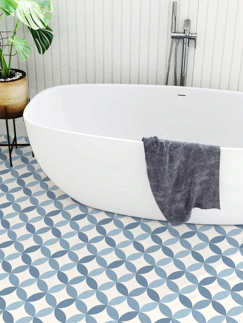 NordicTyle – 12-częściowy Skandynawski Zestaw Naklejek Podłogowych