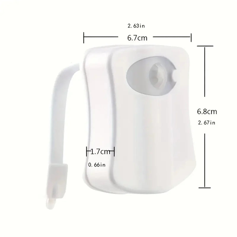 LumiSense Toaletowa Lampka Nocna – Bezprzewodowy Czujnik Ruchu z Oświetleniem RGB 8/16 Kolorów