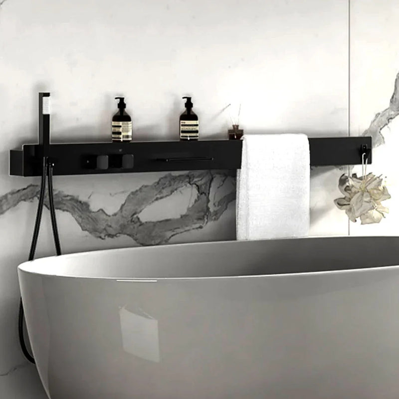 Elegancki Ścienny System Prysznicowy z Termostatycznym Zaworem i Półką – Komfort i Design w Jednym