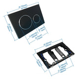 Toaletowy przycisk spłukujący | Podwójna spłukiwanie | Kompatybilny z Geberit Sigma