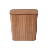 EcoPress Drewniany Kosz na Śmieci z Pokrywą