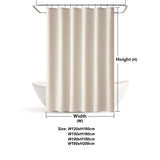 LuxeLinnen Zasłona Prysznicowa – Wodoodporna i Gruba Imitacja Lnu