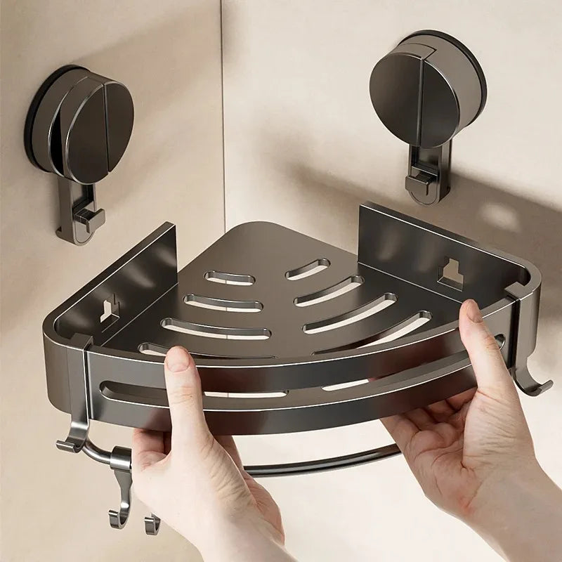 AquaGrip – Luksusowa Półka Łazienkowa z Przyssawkami bez Wiercenia