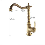 Antyczna Bateria Zlewozmywakowa – 360° Obrotowa | Ciepła i Zimna Woda | Złote Wykończenie