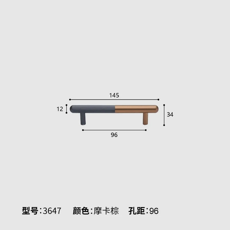 Nowoczesna Rękojeść Meblowa – Stop Aluminium | Różne Rozmiary | Wraz ze Śrubami