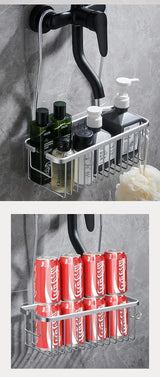 AluGrip Półka Prysznicowa Bez Wiercenia – Odrzucana Aluminiowa Kosz Łazienkowy – Montaż Ścienny i Nierdzewny