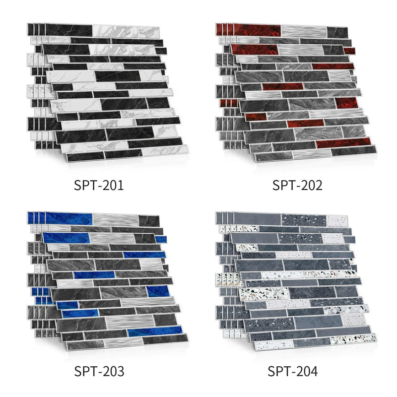 LuxeMarmer Złoto-Białe Naklejki Ścienne w Stylu Marmuru