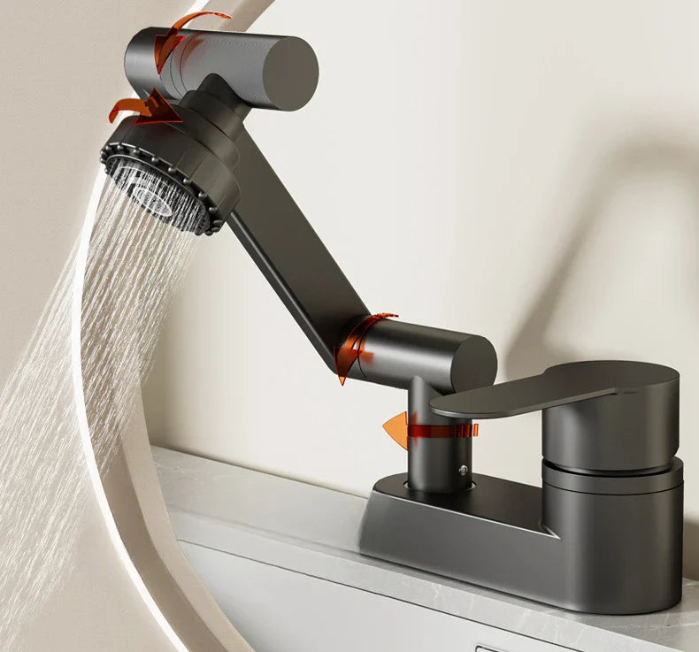 AquaTwist Duo-Flex – Zlewozmywakowa Bateria Wahaczowa 360° z Dwoma Uchwytami