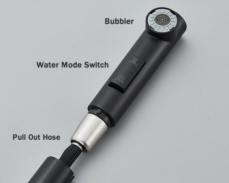 FlexiJet Czarna Wysuwana Kran Kuchenny