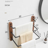 Przymocowana do ściany wieszarka na ręczniki | 1 drążek | Minimalistyczny i funkcjonalny design