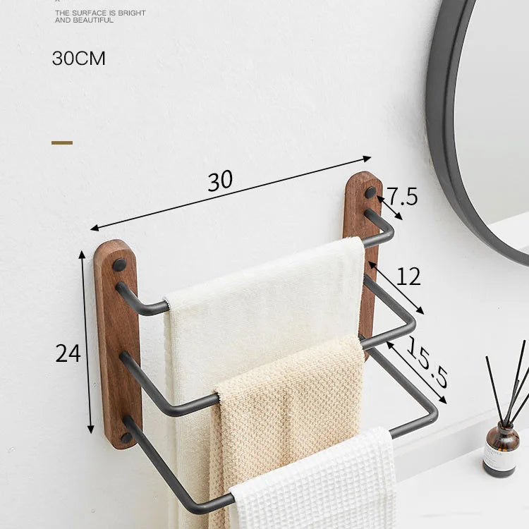 Przymocowana do ściany wieszarka na ręczniki | 1 drążek | Minimalistyczny i funkcjonalny design