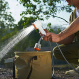 GlowShower 2025 – Przenośna Prysznic Campingowy z LED i Ładowalną Baterią | Do Użytku na Zewnątrz, do Samochodu, do Ogrodu i Więcej