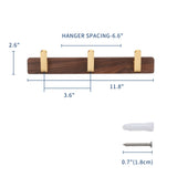 WalnutHook – 3-Hakowy Wieszak na Ręczniki z Drewna i Metalu