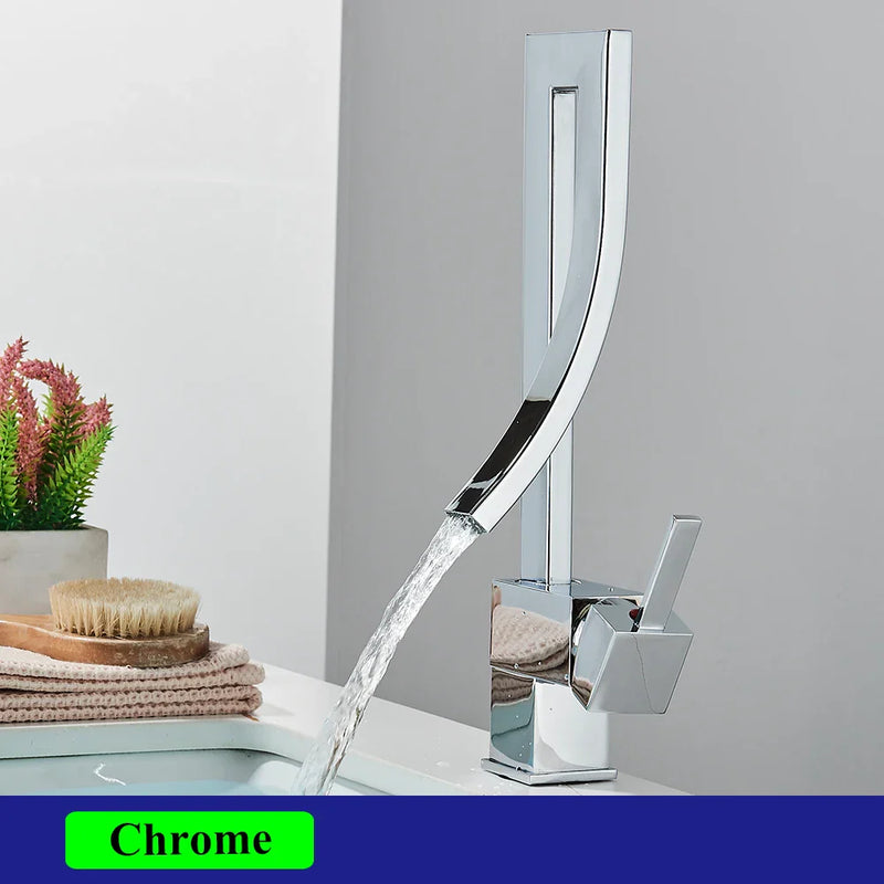 Nowoczesna bateria zlewozmywakowa z wylewką wysoką