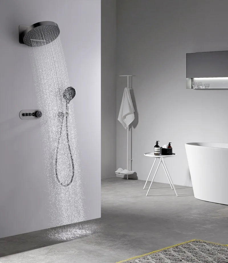 AquaRegal Termostatyczny Zestaw Prysznicowy z Deszczownicą