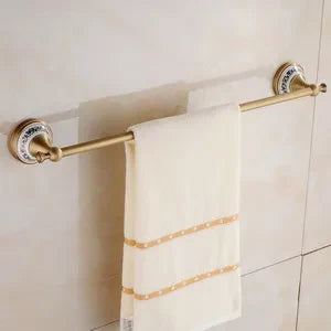 RoyalRetro Antique Messing Zestaw Akcesoriów Łazienkowych z Porcelaną