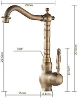 BronzoClassica Antyczna Mosiądzowa Bateria Kuchenna