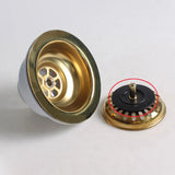 Aurelio Złoty Kolor Stalowy Zlewowy Korek – 114mm Luksusowa Sito Odpływowe
