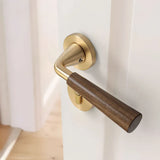 Walnoir Retro Drewniany Zamek do Drzwi