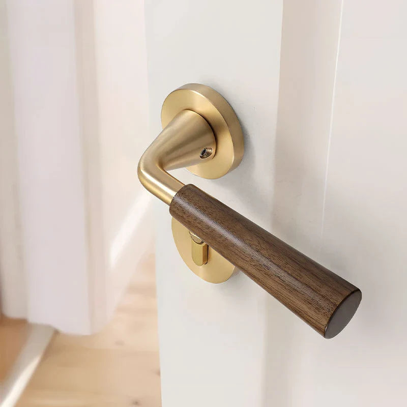 Walnoir Retro Drewniany Zamek do Drzwi