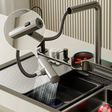 Prostokątny zlew ze stali nierdzewnej z baterią | Pojedyncza komora | 3 otwory