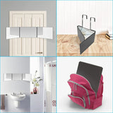 GlamFold 360 – Przenośne 3-Częściowe Lusterko do Makijażu z Regulowanym Hakiem