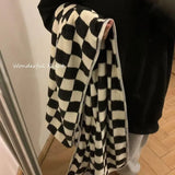 Zestaw Ręczników w Czarno-Białą Kratę | 100% poliester