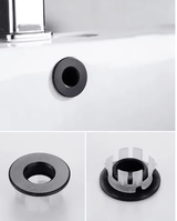 Nurlin FlowCap – Stylowa Zaślepka Przelewu do Umywalki i Wanny | Czarna, Srebrna, Złota, Vintage Brąz, Mosiądz