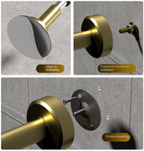 Nurlin Mosiężny Zatrzask do Drzwi z Rowkowaniem