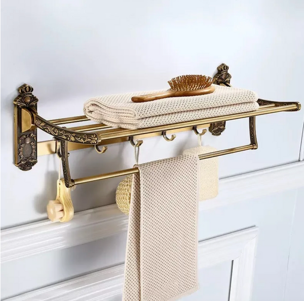 Składany Wieszak na Ręczniki | Aluminium | 50–60 cm | Przenośny & Lakierowany