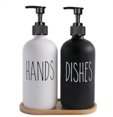 SoapElegance 500ml Czarny Dozownik do Mydła Set