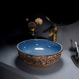 Okrągły Ceramiczny Owalny Zlew z Baterią