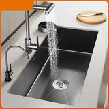 Nowoczesny Czarny Zlewozmywak ze Stali Nierdzewnej z Baterią – Elegancja i Funkcjonalność w Twojej Kuchni