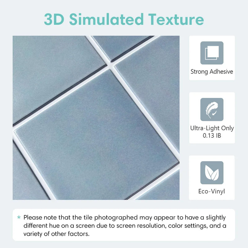 Samoprzylepne Płytki Ścienne 3D – PVC | Matowe | Odporne na Wodę i Ciepło | 30 x 30 cm | 10 Sztuk