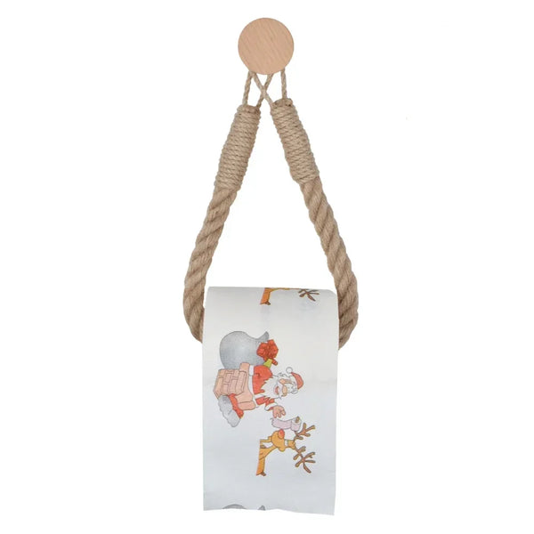 HangEasy Bezgwoździowy Sznurkowy Wieszak na Ręczniki & Trzymacz do Papieru Toaletowego