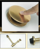 AquaStop Luxe Miedziana Bezwonna Syfon & Odpływ Pop-Up