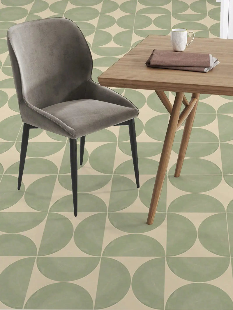 NordicTyle – 12-częściowy Skandynawski Zestaw Naklejek Podłogowych