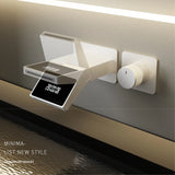 Zlewozmywakowa bateria z oświetleniem LED – montaż ścienny | 2 otwory | ciepła i zimna woda | mosiądz