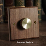 RetroLux Przełącznik Ścienny z Czarnego Orzecha 1–4 Gang