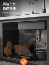 Nowoczesna Jednokomorowa Zlewozmywak Ze Stali Nierdzewnej Z Baterią Wodospadową