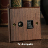 RetroLux Przełącznik Ścienny z Czarnego Orzecha 1–4 Gang