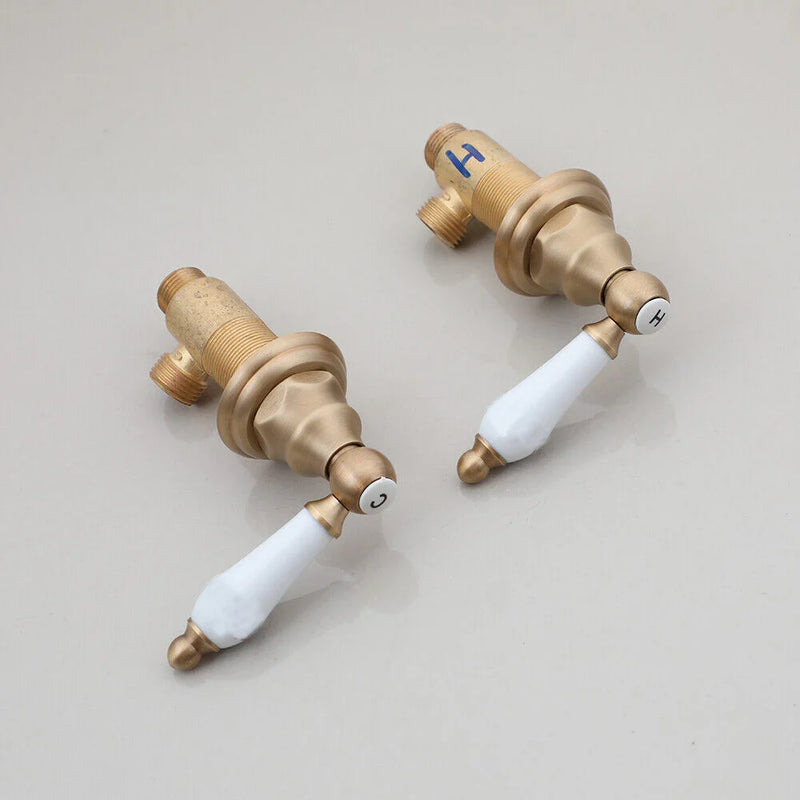 AquaVintage 3-Strumieniowa Kran Łazienkowy do Zlewu – Klasyczny Luksus w Stylu Antyczna Miedź